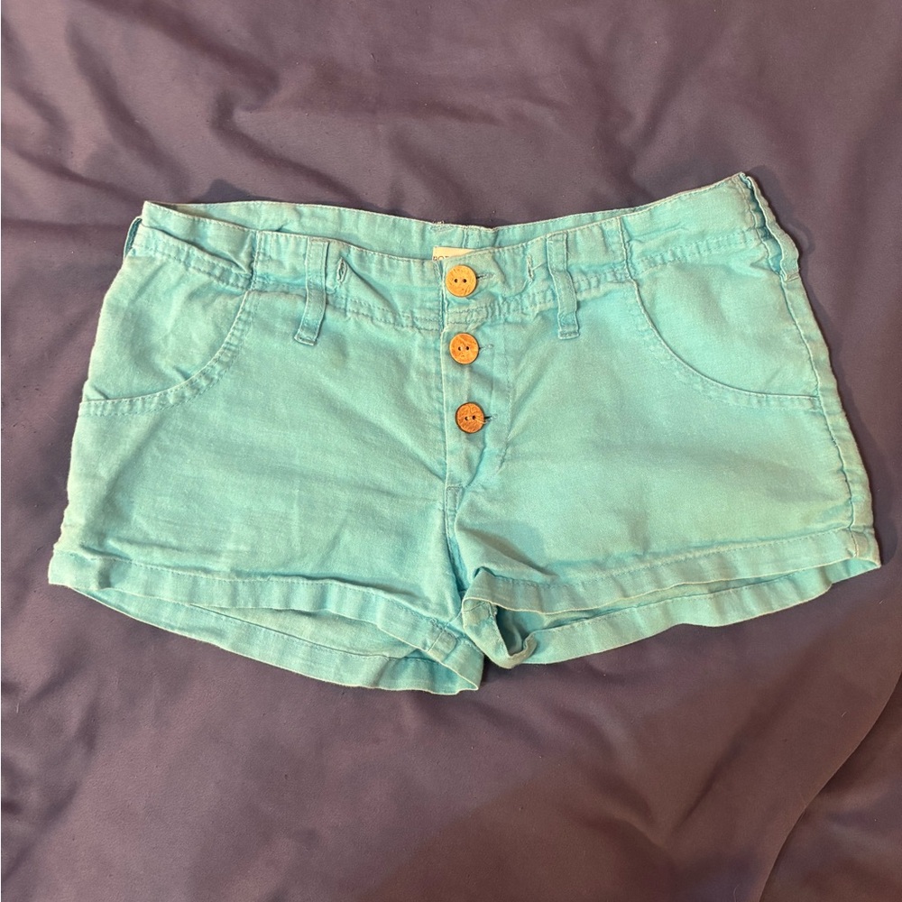 Aqua Button-Up linen low waist Women Shorts